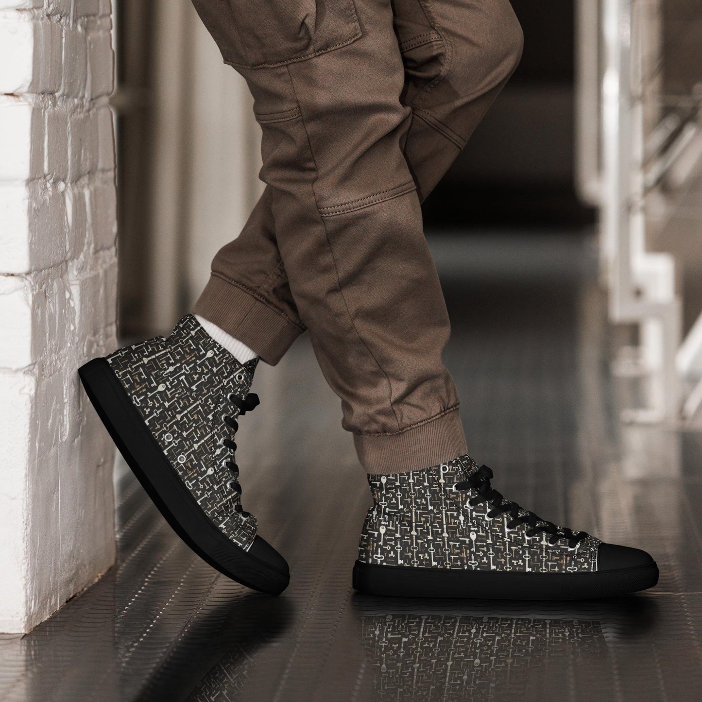 Geometrical Men's High-Top Fashion Shoes | Trendy Urban Streetwear Sneakers | Bold & Unique Design | Limited Edition