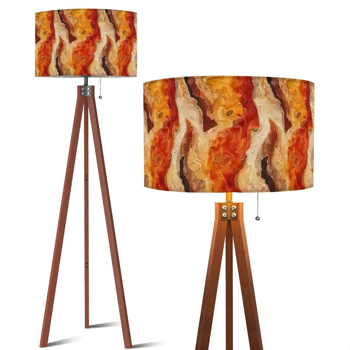 Tripod Floor Lamp (Made in USA), Multicolor Earthtone Stylish Living Room Bedroom Light