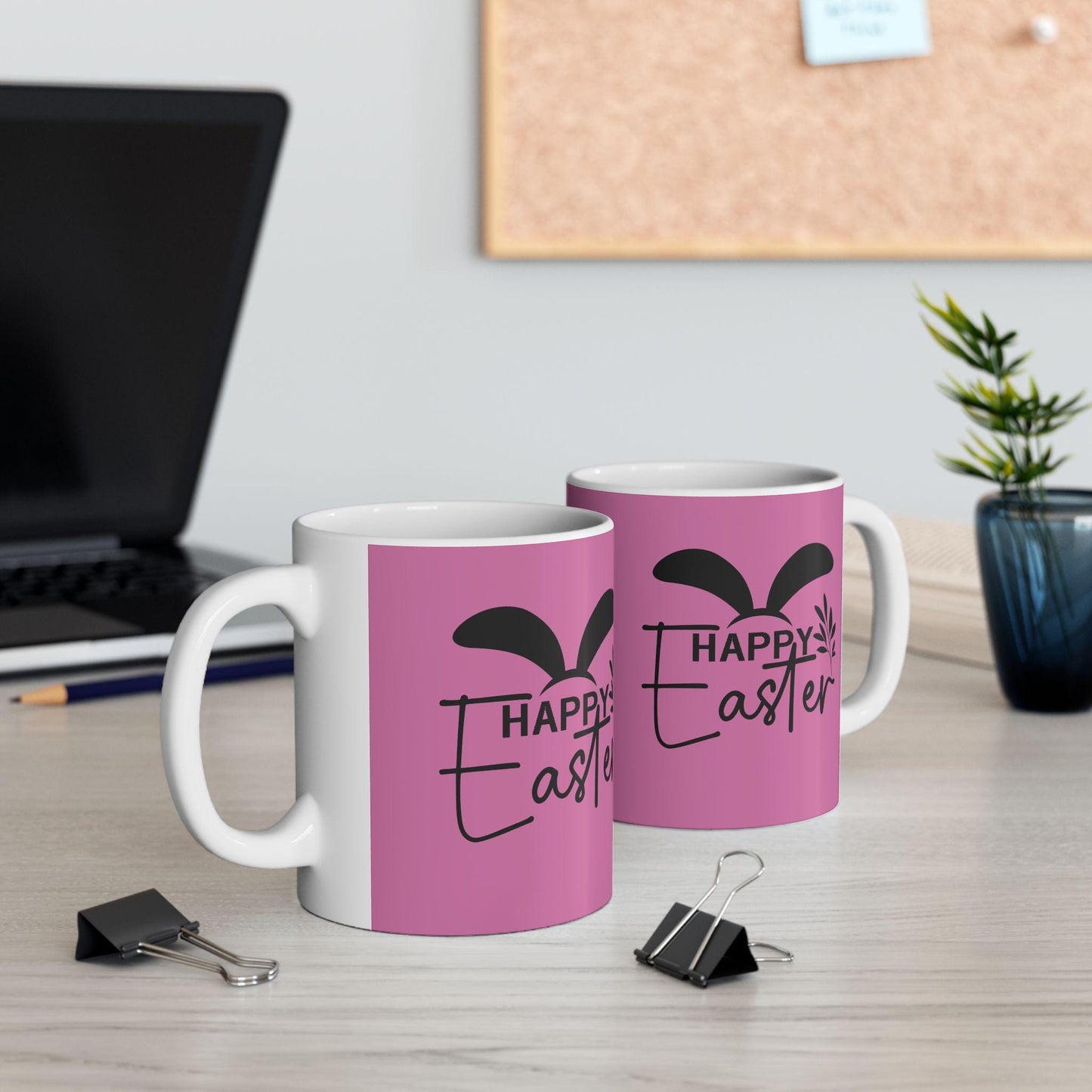 Happy Easter Ceramic Mug - Cute Coffee Tea Cup for Spring Celebrations, Gift for Friends, Family, Easter Decor, Holiday