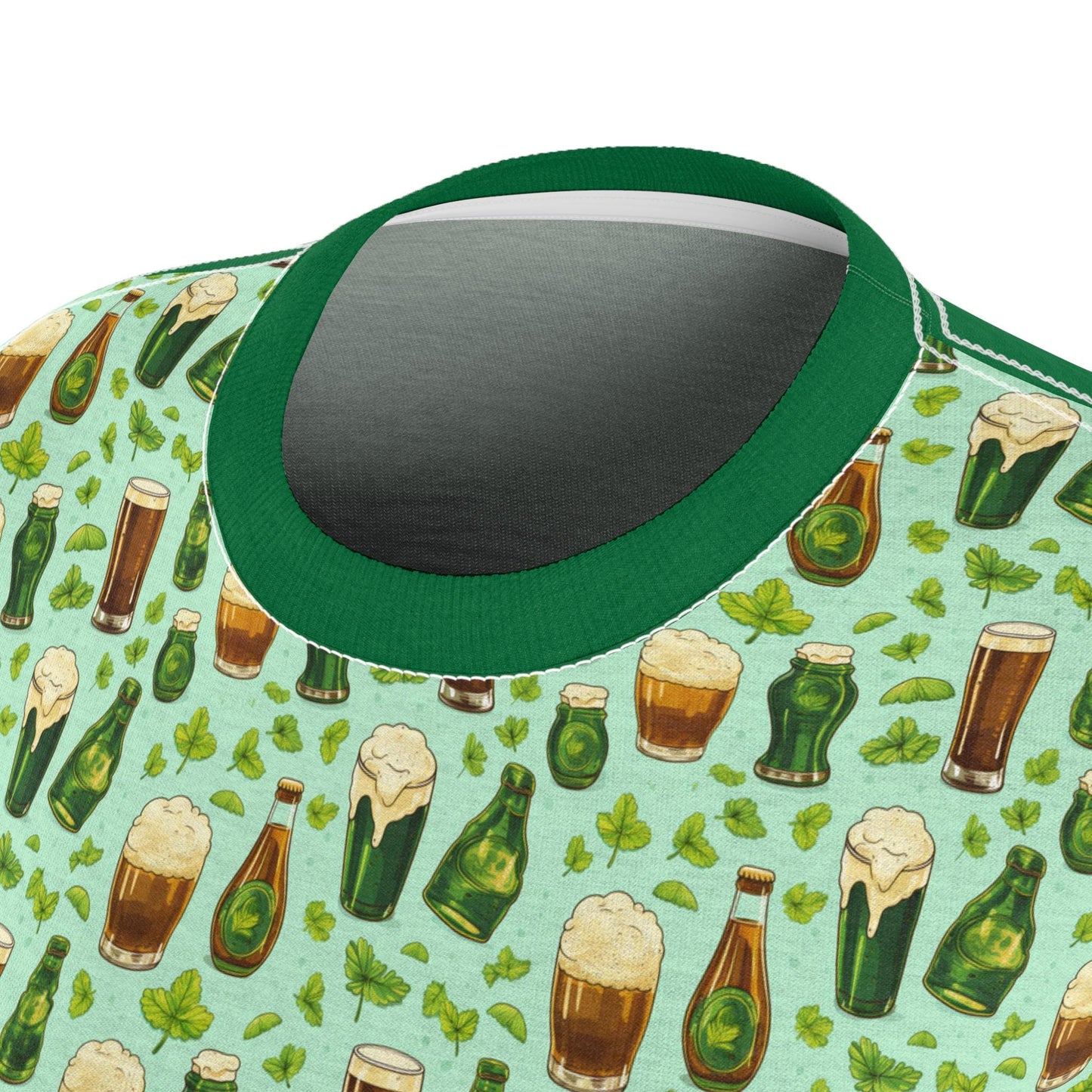 St. Patrick's Day Women's Cut & Sew Tee, Festive Green Beer Shirt, Cute Drinking Tee, Pub Party Top, Casual Fun Wear