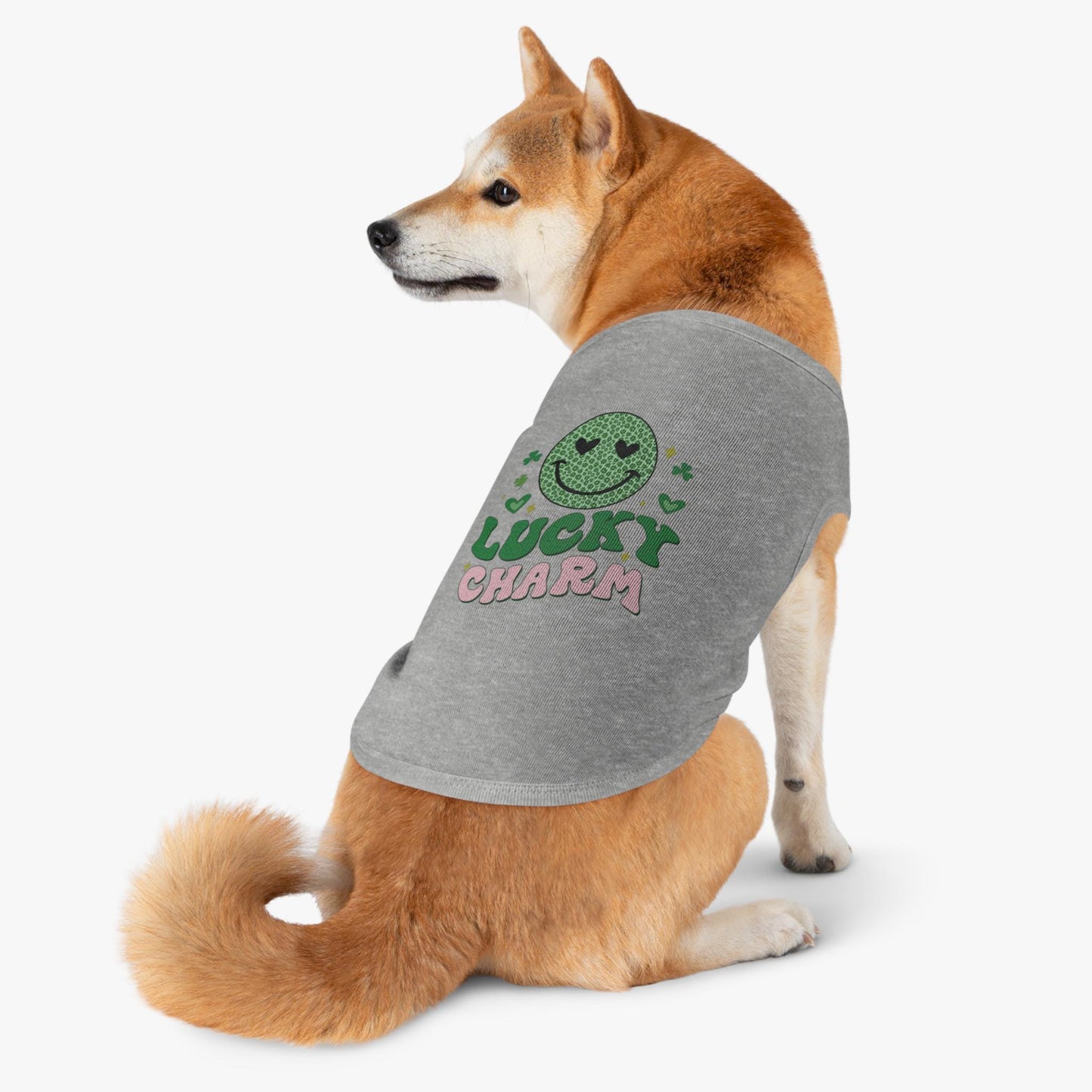 Lucky Charm Pet Tank Top, Dog Shirt, Cat Apparel, Cute Pet Clothing, St. Patrick's Day Outfit, Lucky Dog Gift
