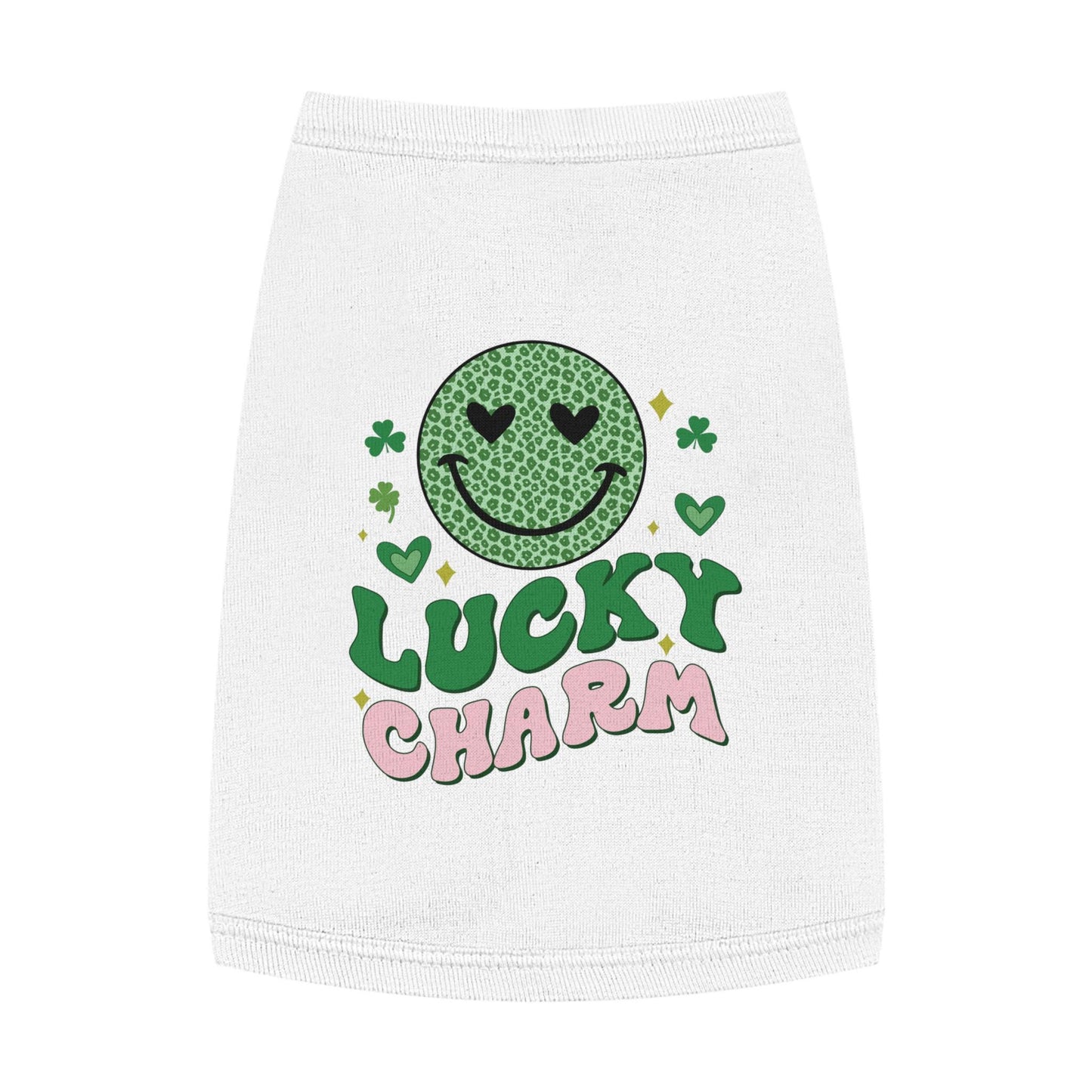 Lucky Charm Pet Tank Top, Dog Shirt, Cat Apparel, Cute Pet Clothing, St. Patrick's Day Outfit, Lucky Dog Gift