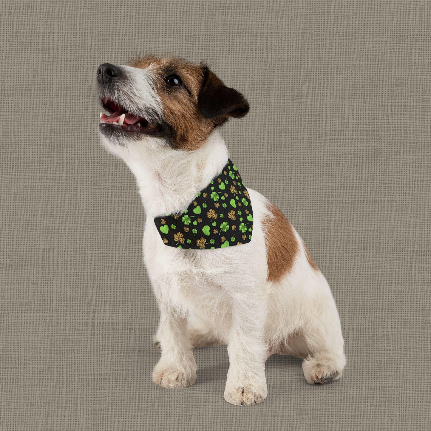 St. Patrick's Day Pet Bandana Collar - Lucky Clover Design, Dog Bandana, Holiday Accessory, Pet Gift, Shamrock Collar