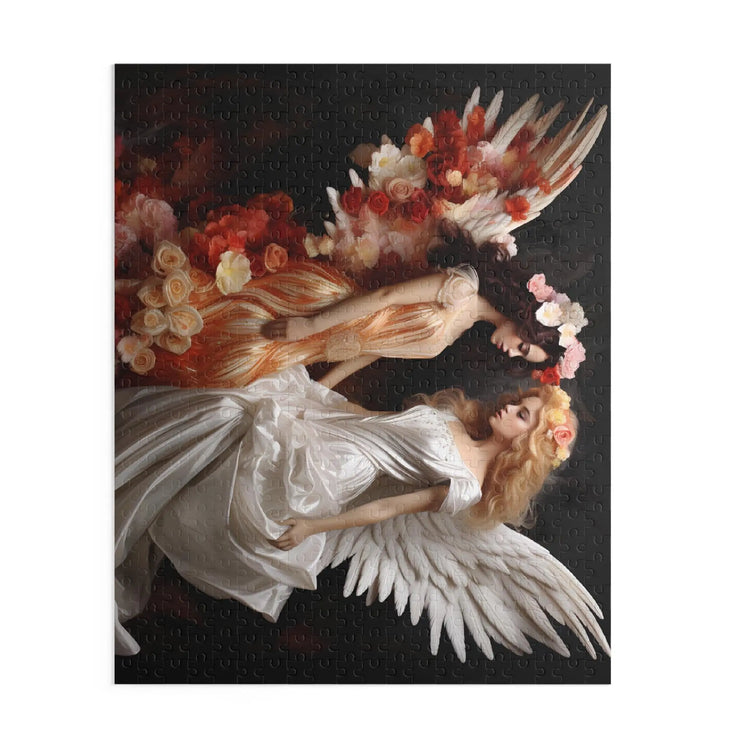 Angelic Sisters Puzzle 120/252/500-Piece Art Jigsaw, Beautiful Decor for Relaxation, Gift for Art Lovers, Meditation Activity