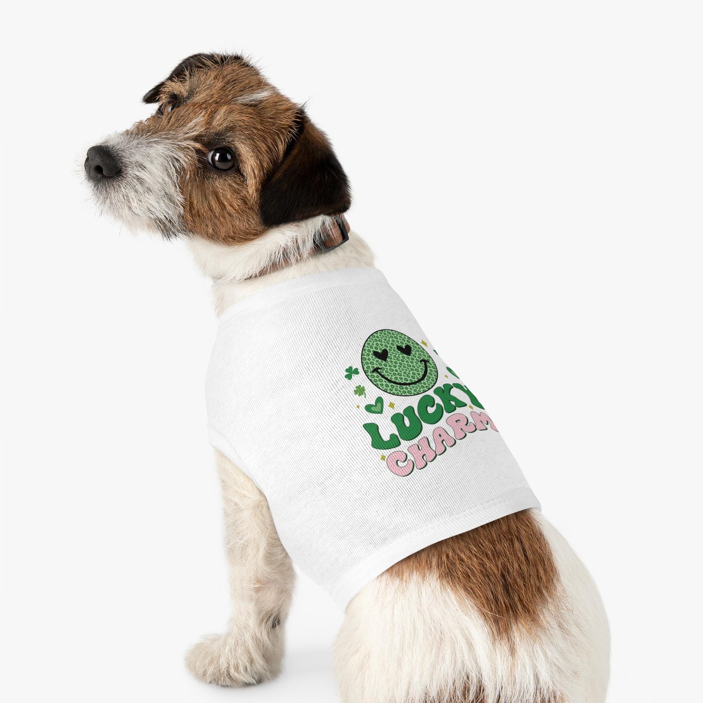 Lucky Charm Pet Tank Top, Dog Shirt, Cat Apparel, Cute Pet Clothing, St. Patrick's Day Outfit, Lucky Dog Gift