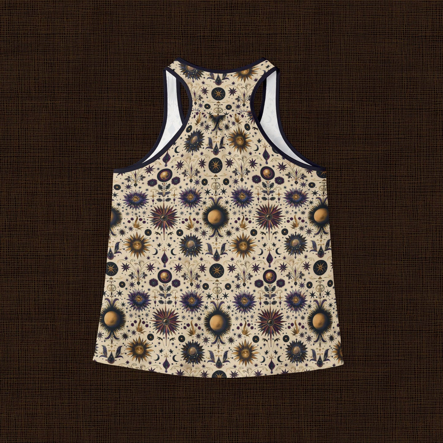 Floral Pattern Women's Tank Top, Boho Summer Top, Chic Sleeveless Shirt, Perfect for Festivals, Garden Parties, Vacation