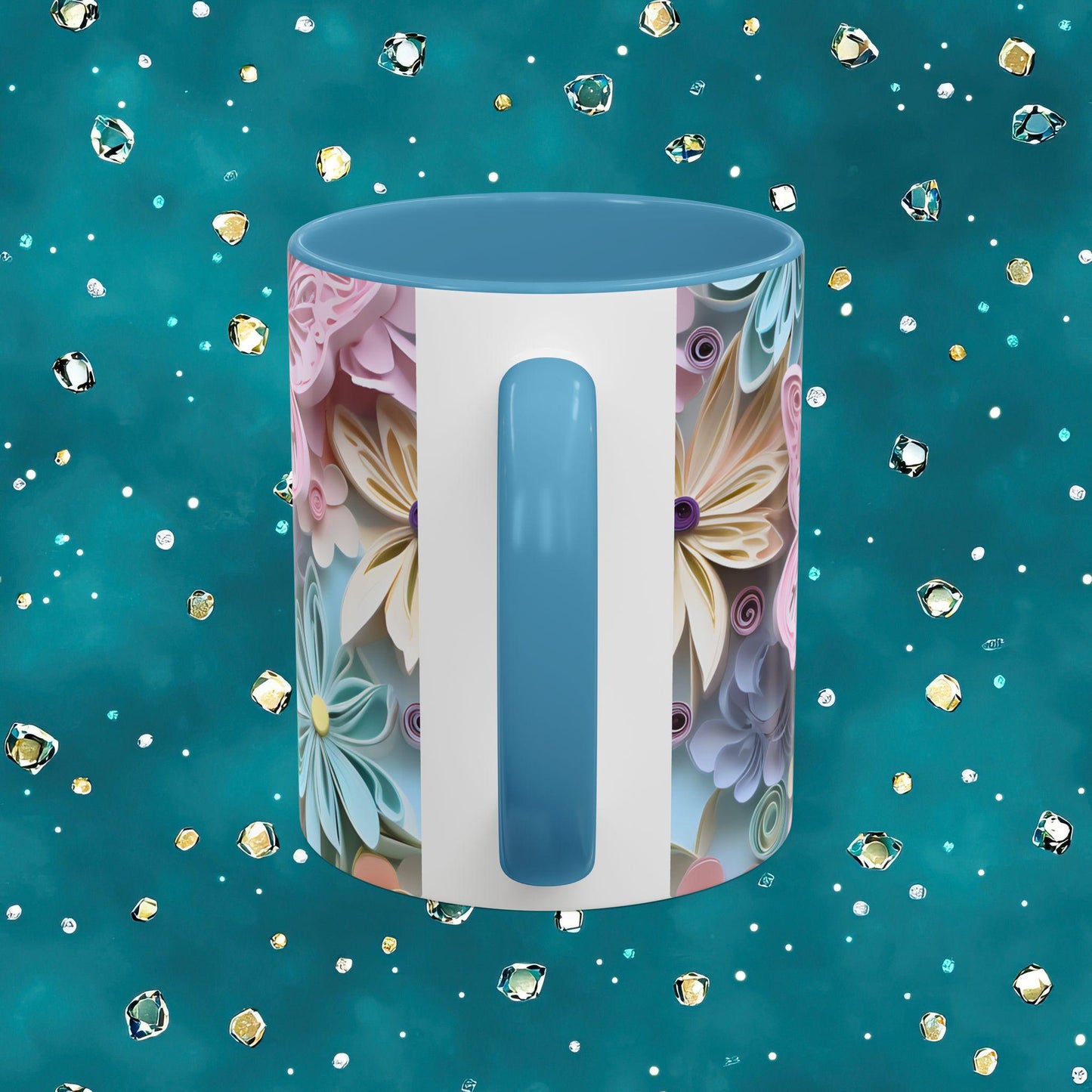 Floral Butterfly Accent Coffee Mug - Perfect Gift for Nature Lovers, Spring Holidays, Flower Enthusiasts, Home Decor, Coffee Lovers