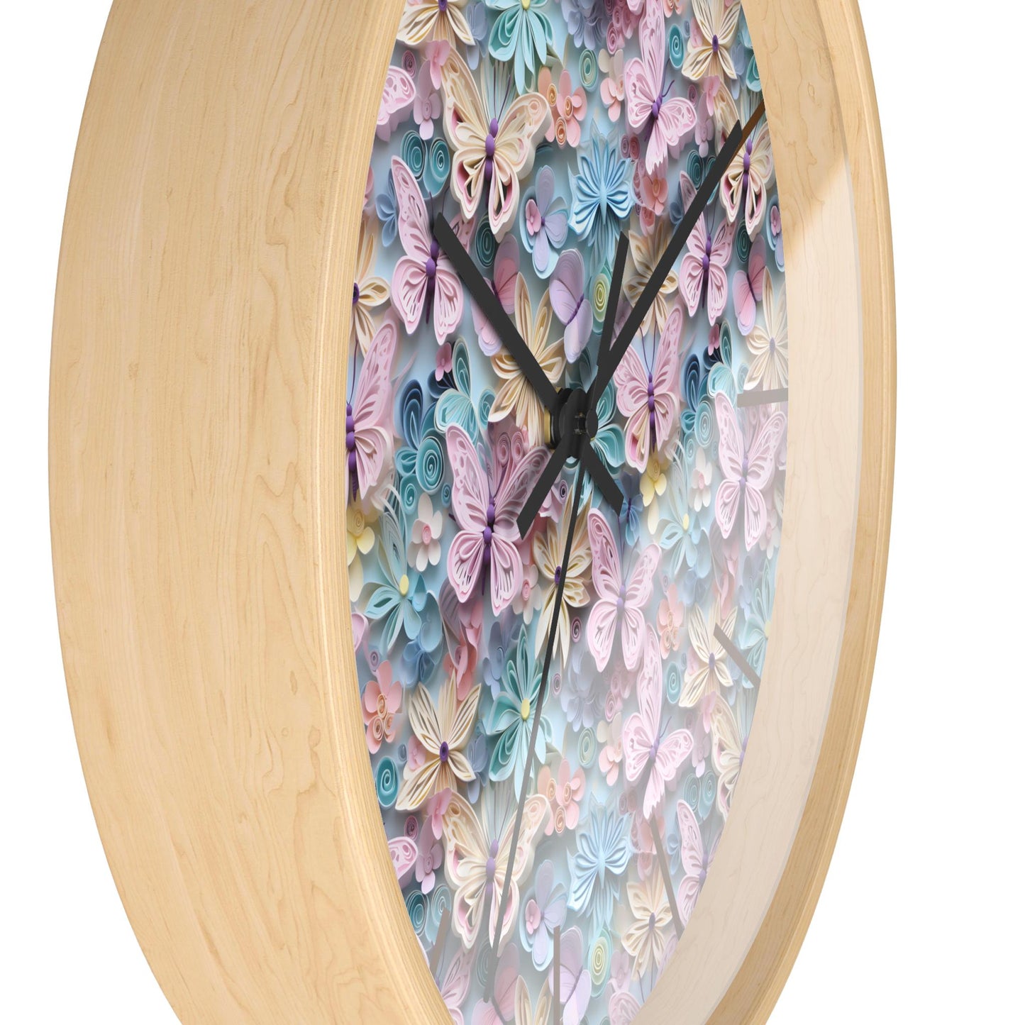 Butterfly Wall Clock, Designer Home Decor, 3D Butterfly Pattern Clock, Great Home Gift, Wall Art Decor, DIY Home Decor