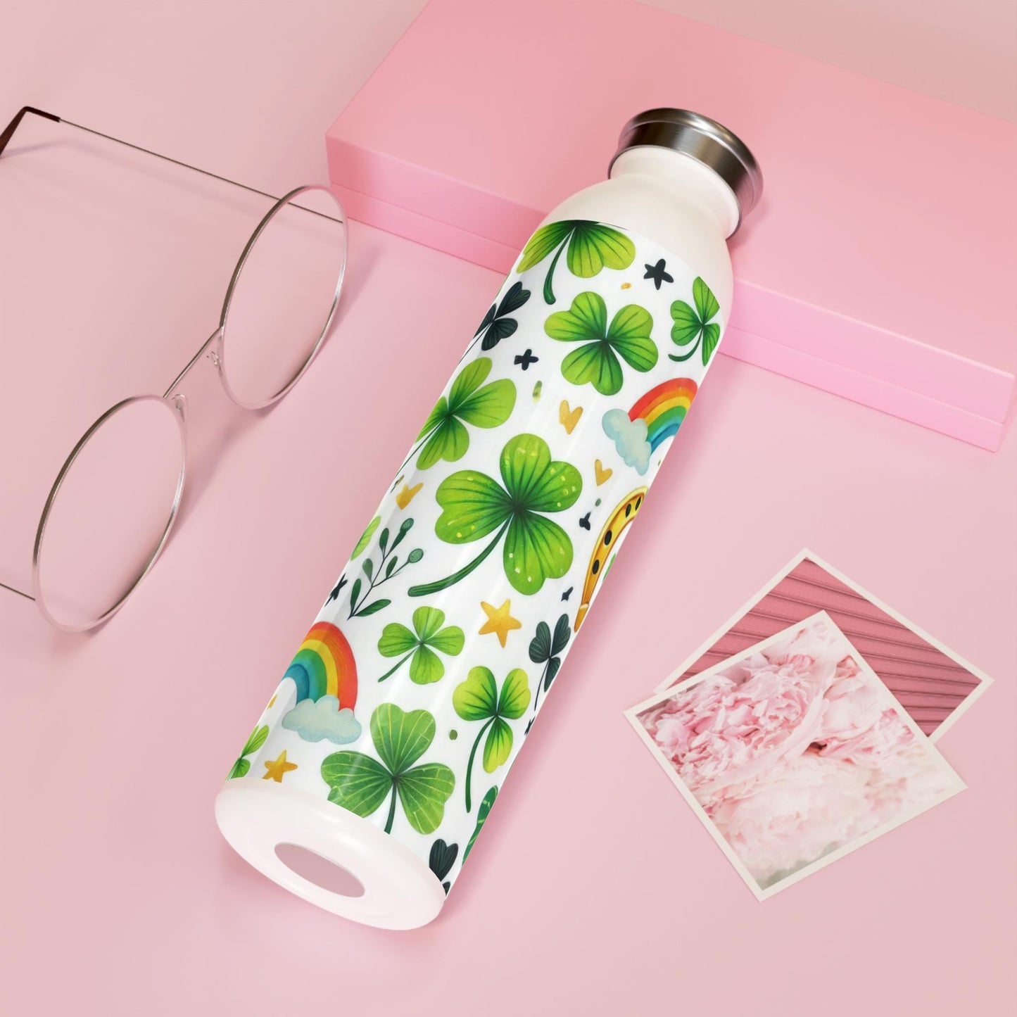 Sleek St. Patricks Day Water Bottle | Stylish Hydration, Fitness Gift, Modern Design, Trendy Drinkware, Eco-friendly Bottle