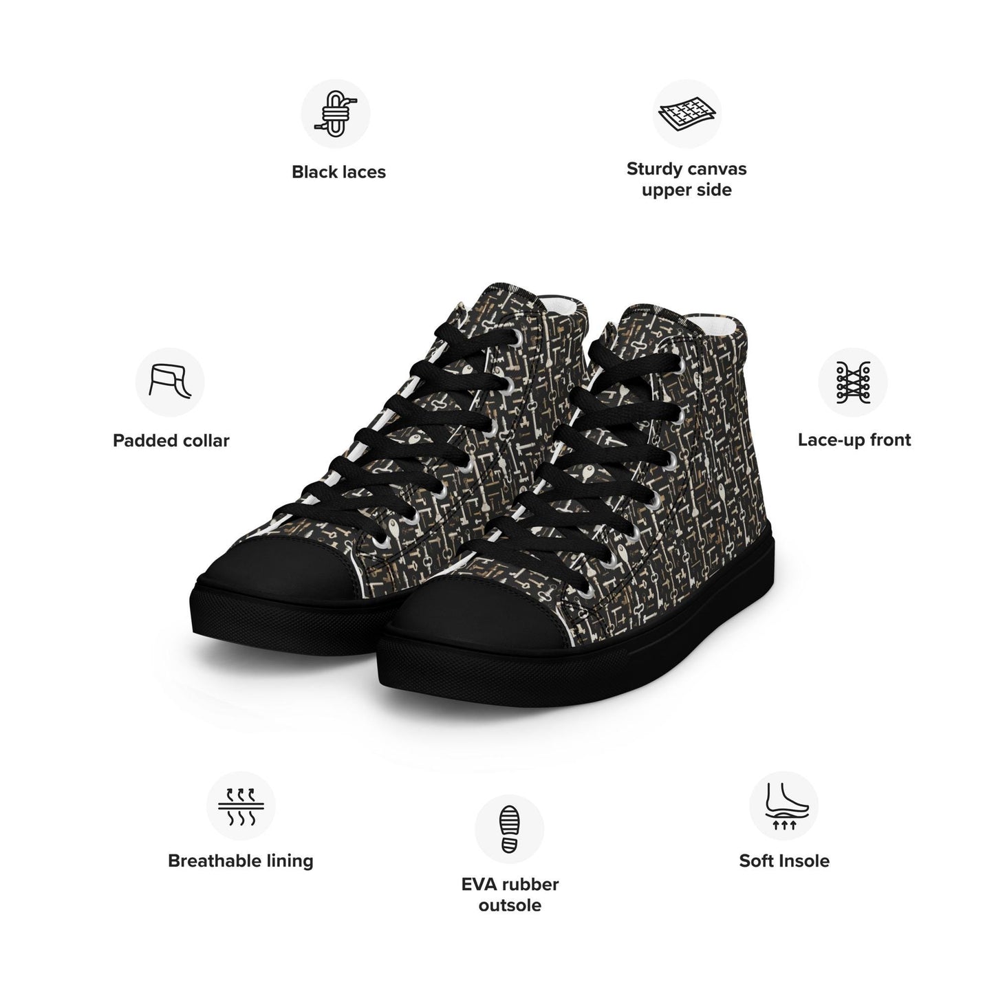 Geometrical Men's High-Top Fashion Shoes | Trendy Urban Streetwear Sneakers | Bold & Unique Design | Limited Edition