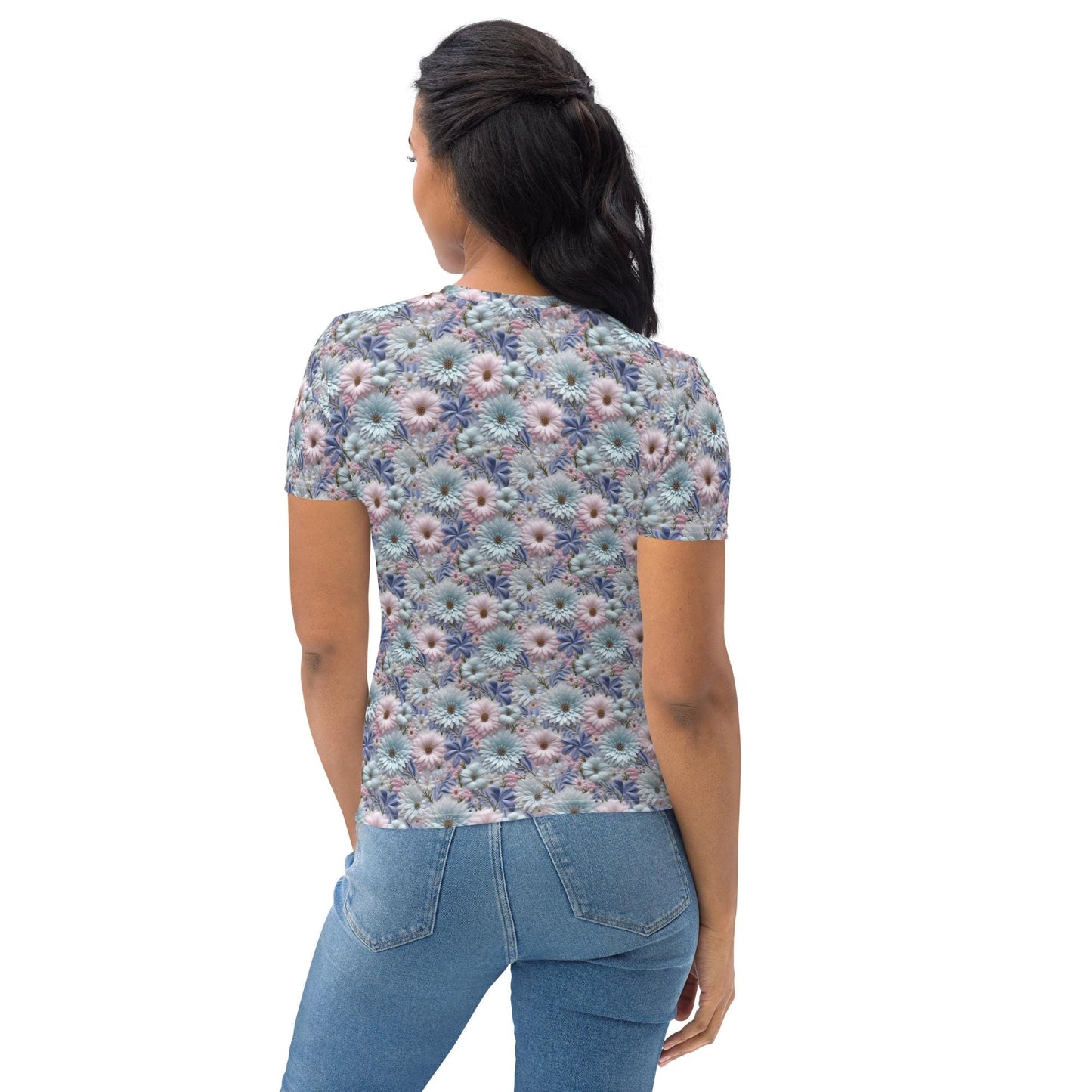 Pretty Spring Floral Pattern Women's Casual Shirt | Trendy Boho Chic Blouse | Lightweight Comfortable | Perfect for Spring & Summer
