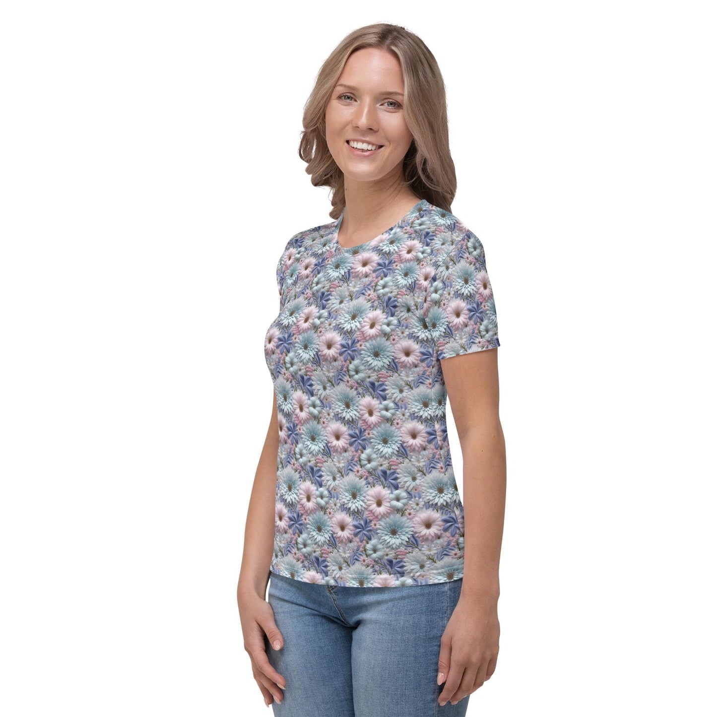 Pretty Spring Floral Pattern Women's Casual Shirt | Trendy Boho Chic Blouse | Lightweight Comfortable | Perfect for Spring & Summer