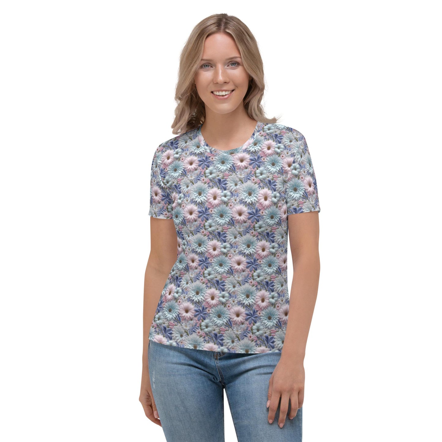 Pretty Spring Floral Pattern Women's Casual Shirt | Trendy Boho Chic Blouse | Lightweight Comfortable | Perfect for Spring & Summer
