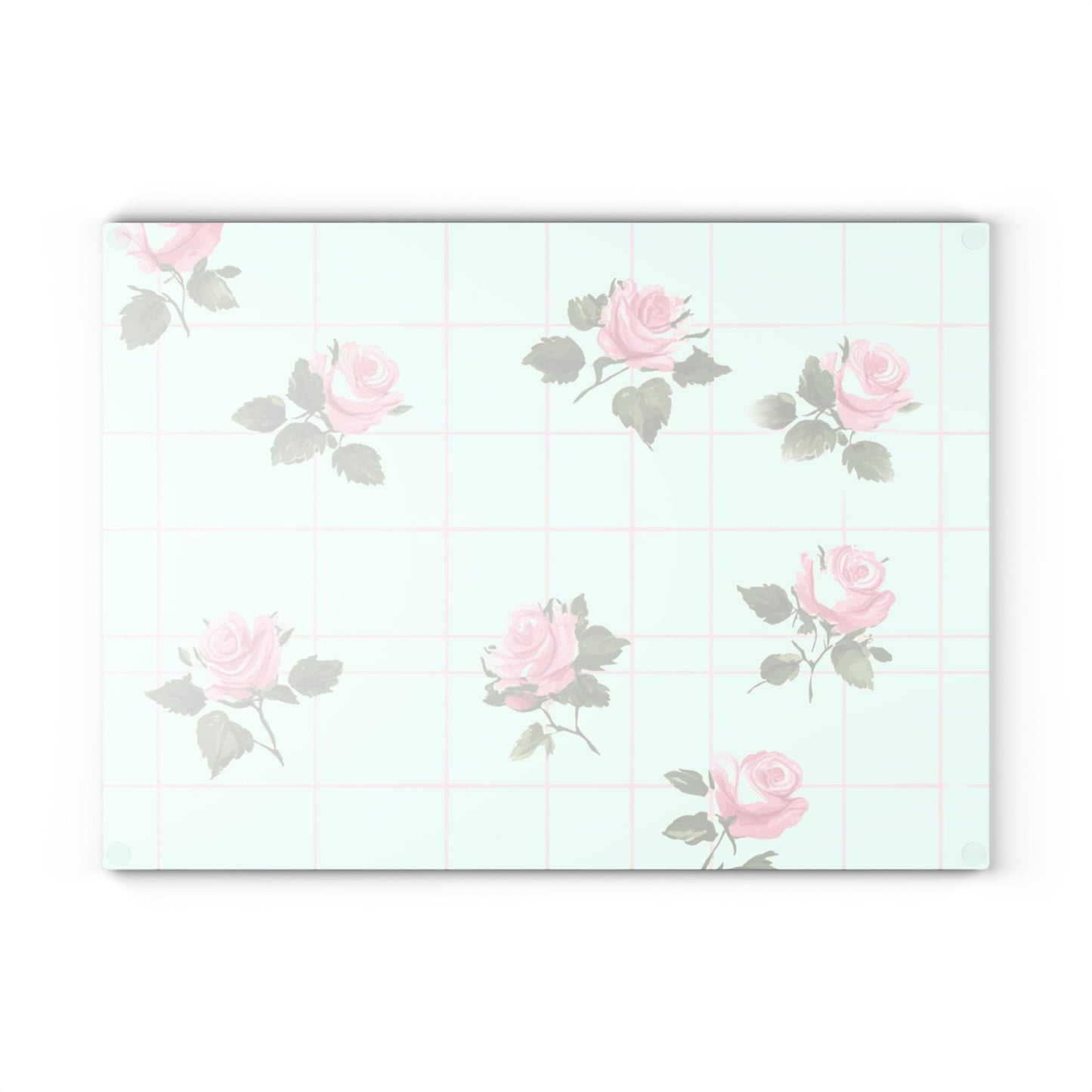 Chic Floral Glass Cutting Board | Vintage Kitchen Decor, Wedding Gift, Home Cooking Essentials, Pink Rose Design, Kitchen Accessories