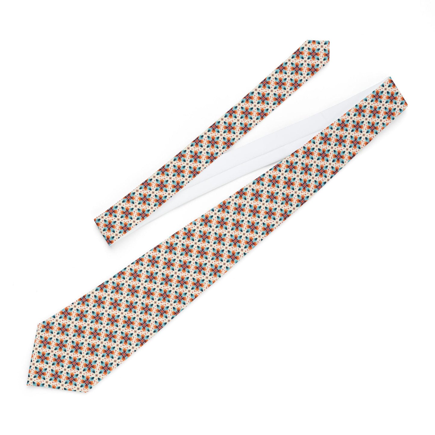 Floral Pattern Necktie - Stylish Accessory for Men, Perfect Gift for Weddings, Father's Day, Office Wear, Ceremonies, Holidays