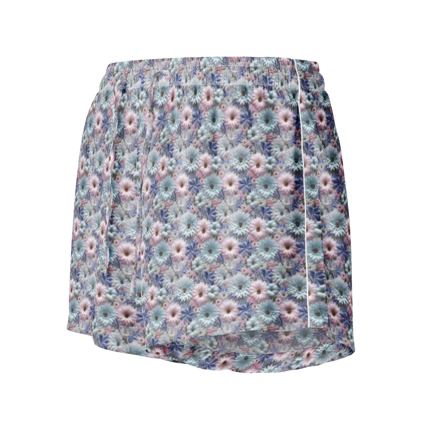 3D Floral Pajama Shorts Women's - Blue Matching Sleep Shorts - Spring Summer Lounge Set - Soft Breathable PJ Bottoms - Cute Sleepwear
