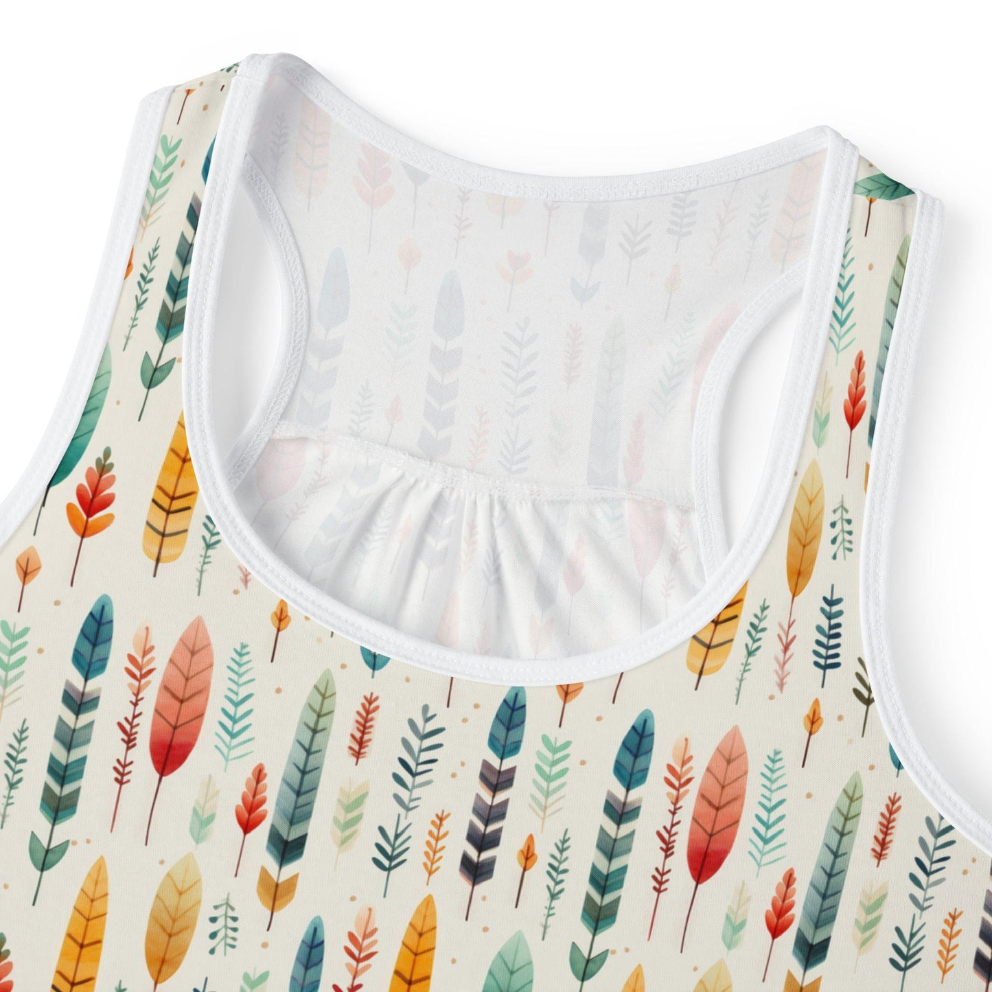 Forest Pattern Women's Tank Top, Boho Summer Shirt, Nature Lovers Gift, Casual Wear, Eco-Friendly Style, Outdoor Activities