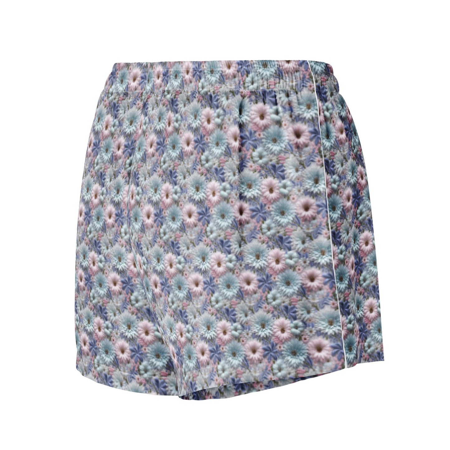 3D Floral Pajama Shorts Women's - Blue Matching Sleep Shorts - Spring Summer Lounge Set - Soft Breathable PJ Bottoms - Cute Sleepwear