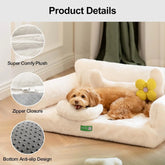 Orthopedic Dog Bed For Small Or Medium Dogs - 34.6 Inches Foam Sofa With Removable Washable Cover & Non-Slip Bottom The Aurora Touch