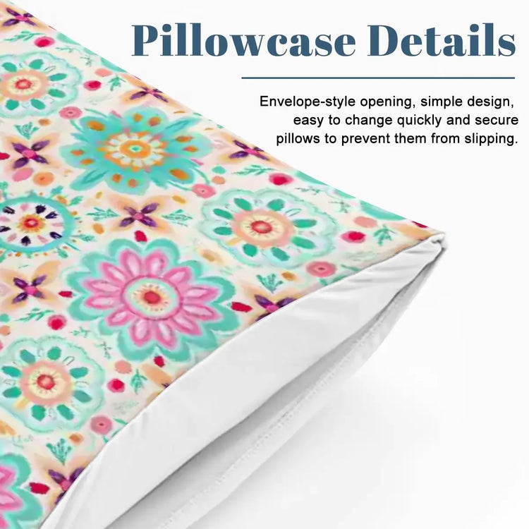 Vibrant Geometric Print Design Queen Duvet Cover Set The Aurora Touch