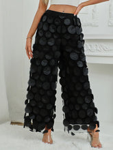 Fashionable Temperament Round Piece Design Tassel Hollowing High Waist Straight Ladies Pants The Aurora Touch