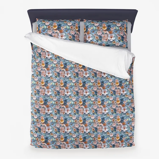 3D Floral Pattern Microfiber Duvet Cover in Many Sizes Printy6