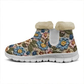 Pretty 3D Crotchet Floral Design Snow Boots - The Aurora Touch
