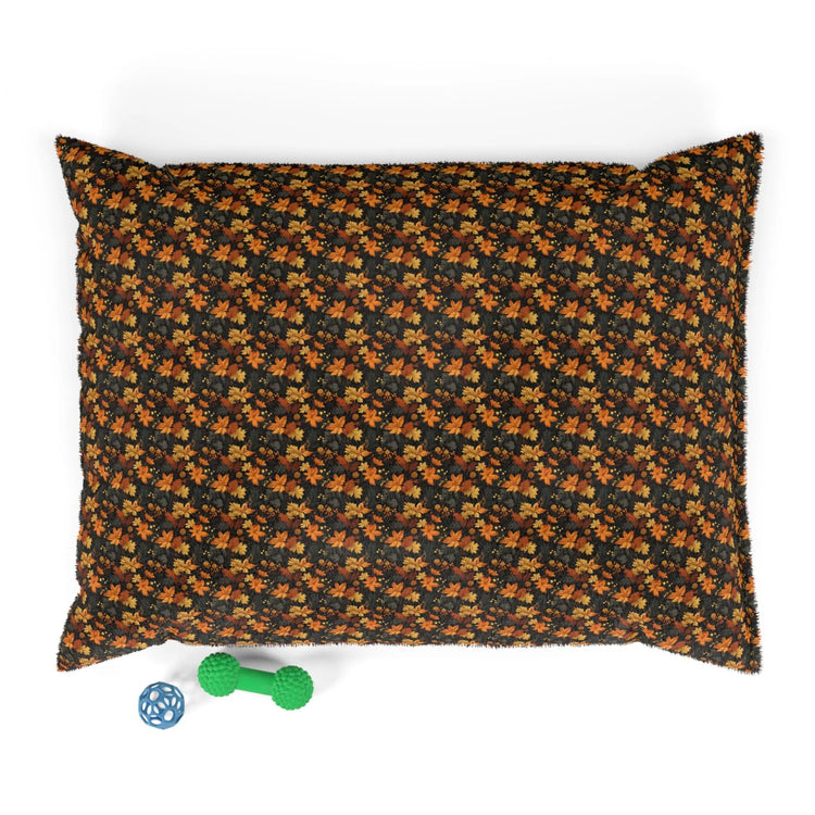 Cozy Floral Pet Bed, Autumn Inspired Dog & Cat Bed Printify
