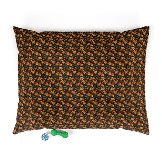Cozy Floral Pet Bed, Autumn Inspired Dog & Cat Bed Printify