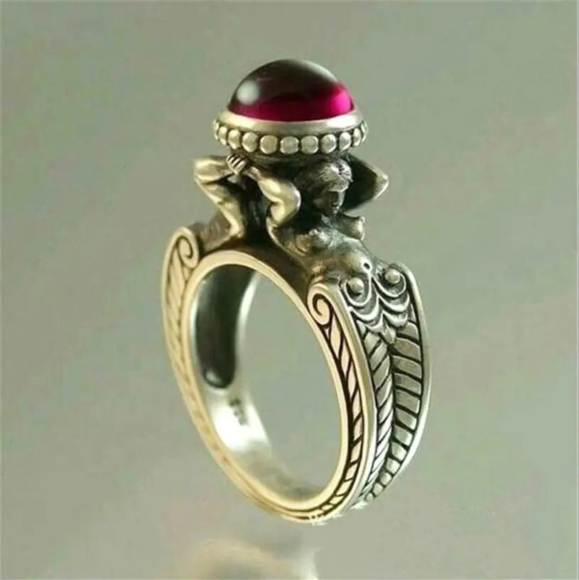 New Mermaid Alloy Creative Female Vintage Ring CJ