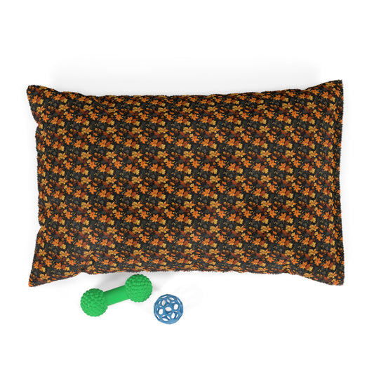Cozy Floral Pet Bed, Autumn Inspired Dog & Cat Bed