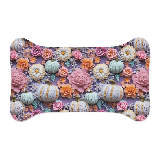 Pet Feeding Mats, Fall Floral Cat Dog Food Place Mats, Pretty 3D Pastel Color Home Decor Printify
