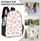 Transparent Floral Print Pattern Back Pack - The Aurora Touch