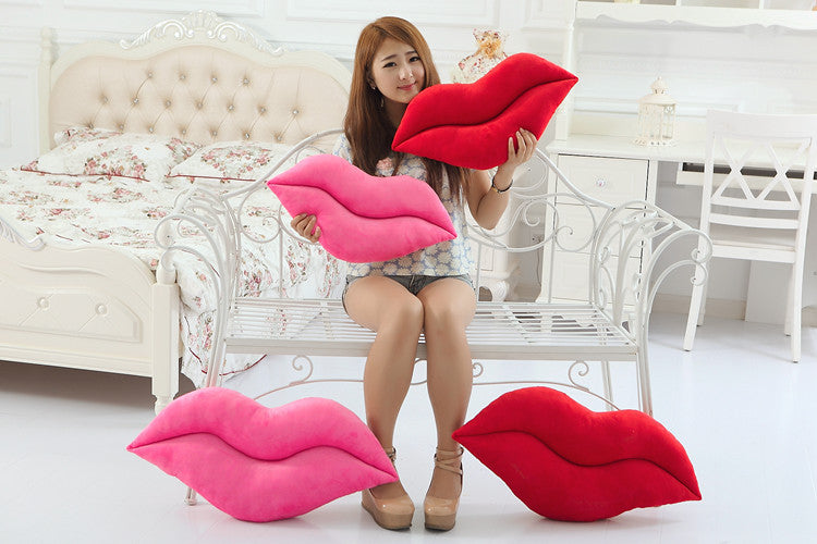 Unique Trendy Sexy Plush Big Lips Pillow- Home Bedroom Decor