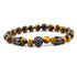 Design Volcanic Rock Beaded Crown Zircon Bracelet The Aurora Touch