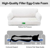 Orthopedic Dog Bed For Small Or Medium Dogs - 34.6 Inches Foam Sofa With Removable Washable Cover & Non-Slip Bottom The Aurora Touch