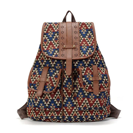 Vegan Leather Bohemian Vintage Backpack