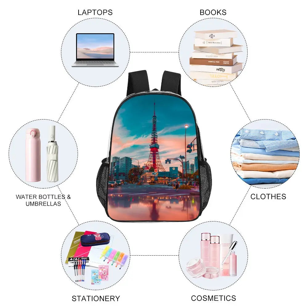 Transparent Artistic Back Pack Travel Bag - The Aurora Touch