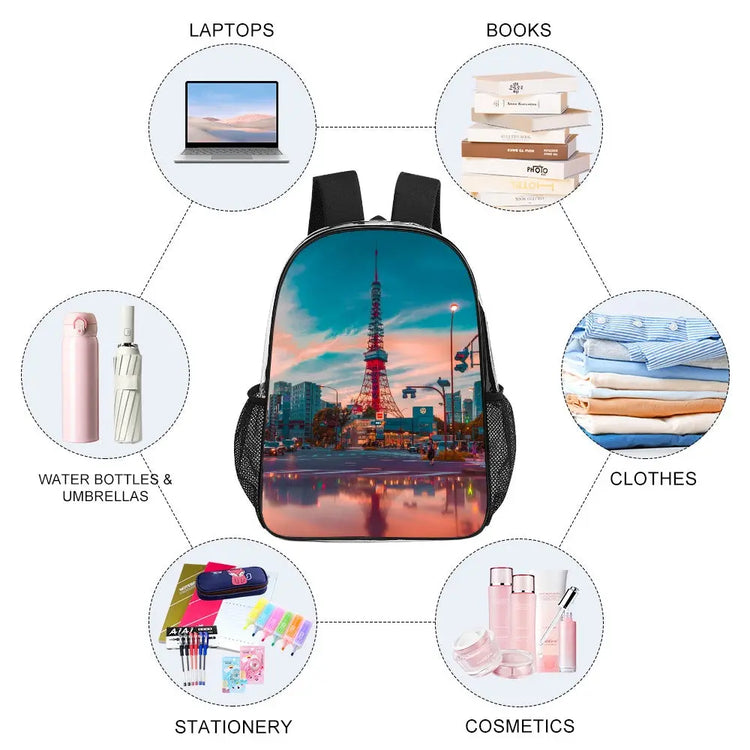 Transparent Artistic Back Pack Travel Bag - The Aurora Touch