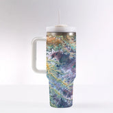 Vibrant 3D Designer Fashion 40 oz Tumbler With Handle | Travel Stylish Mug Yoycol