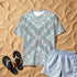 Light Teal All-Over Print Men&