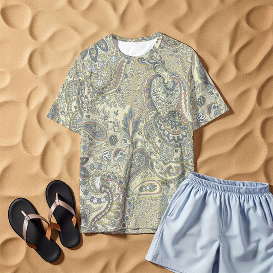 Paisley Print All-Over Print Men's O-Neck T-Shirt | 190GSM Cotton