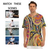 Vibrant Floral Pattern All-Over Print Men&