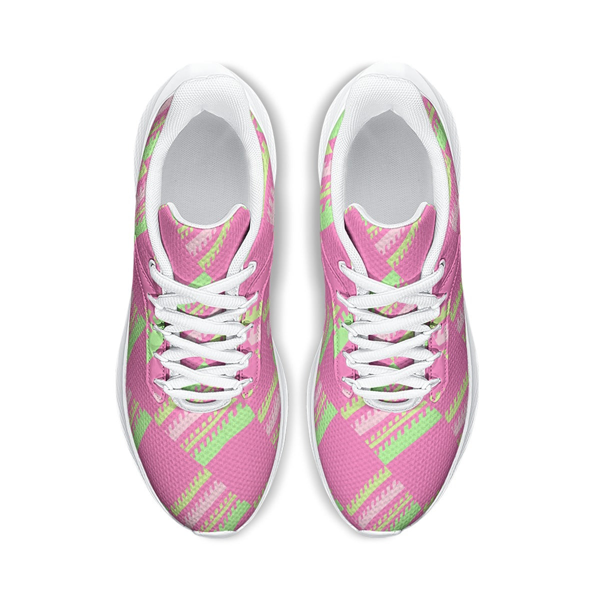 Women's pink Geometric Variant Colorful Design Road Running Shoes