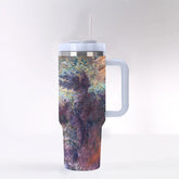 Vibrant 3D Designer Fashion 40 oz Tumbler With Handle | Travel Stylish Mug Yoycol