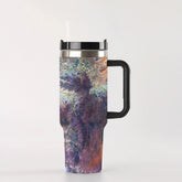Vibrant 3D Designer Fashion 40 oz Tumbler With Handle | Travel Stylish Mug Yoycol