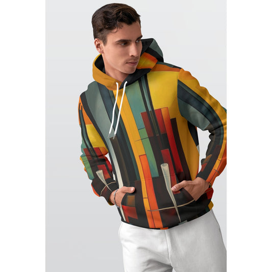 All-Over Print Men's Thicken Retro Stylish Fashion Pullover Hoodie