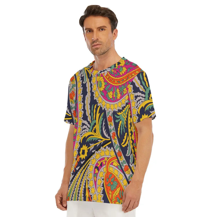 Vibrant Floral Pattern All-Over Print Men&