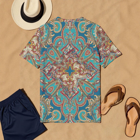 Vibrant Tone All-Over Print Men's O-Neck T-Shirt | 190GSM Cotton