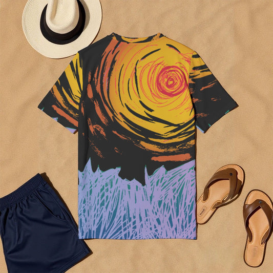 Bold Vibrant Artistic All-Over Print Men's O-Neck T-Shirt | 190GSM Cotton